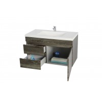 Berga Ensuite Dark Grey Wall Hung Vanity